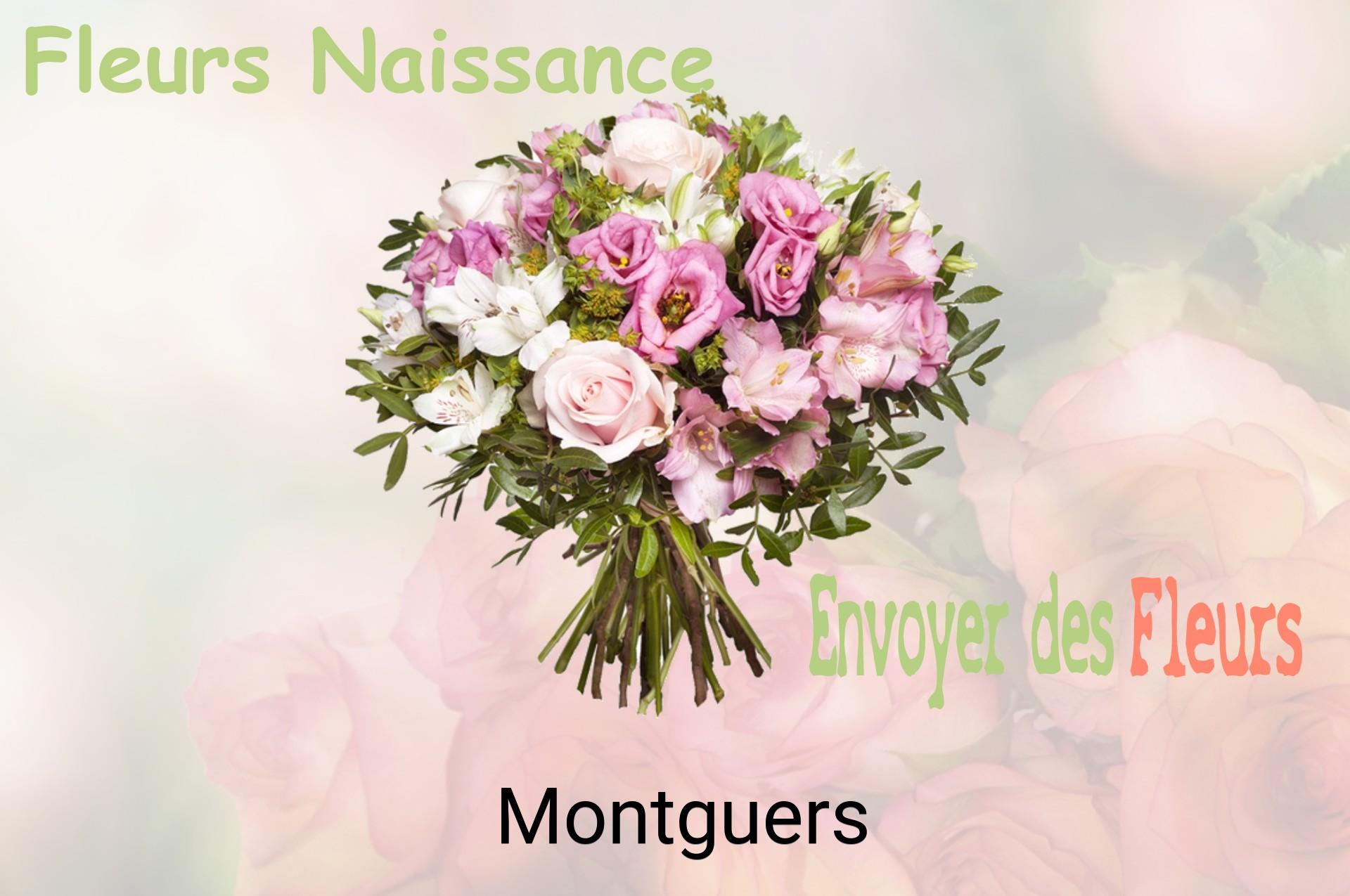 Bouquet de fleurs de naissance livré à Montguers